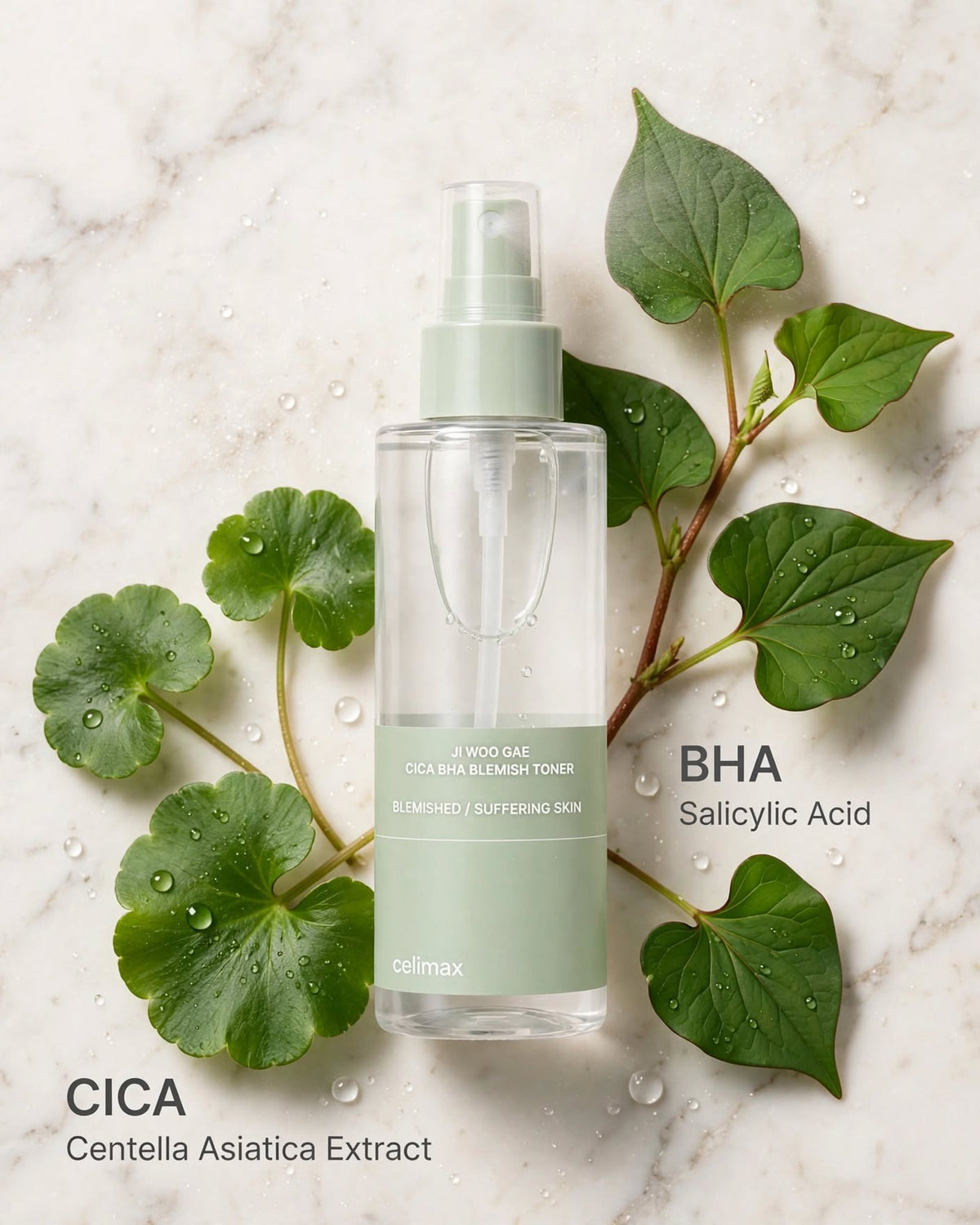 elimax Ji Woo Gae Cica BHA Blemish Toner Body Mist - 150ml
