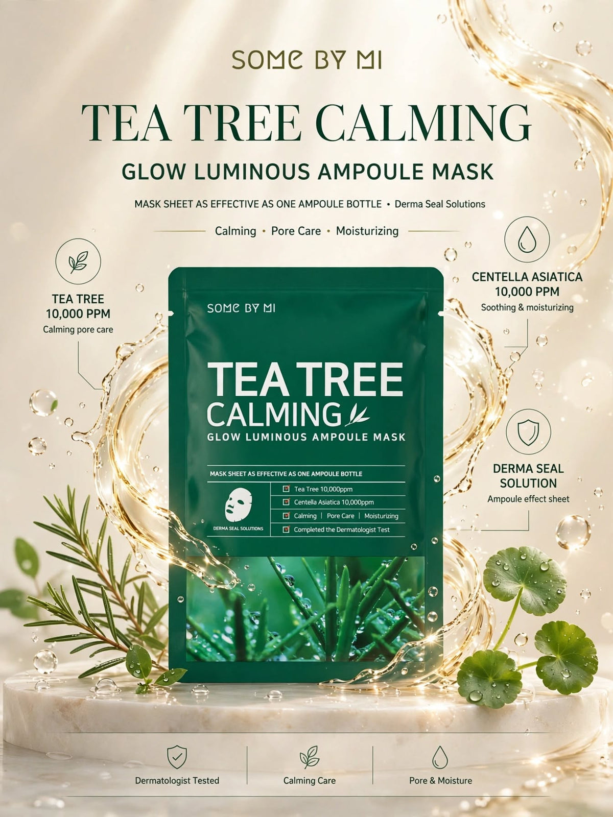 Some By Mi Tea Tree Calming Glow Luminous Ampoule Mask