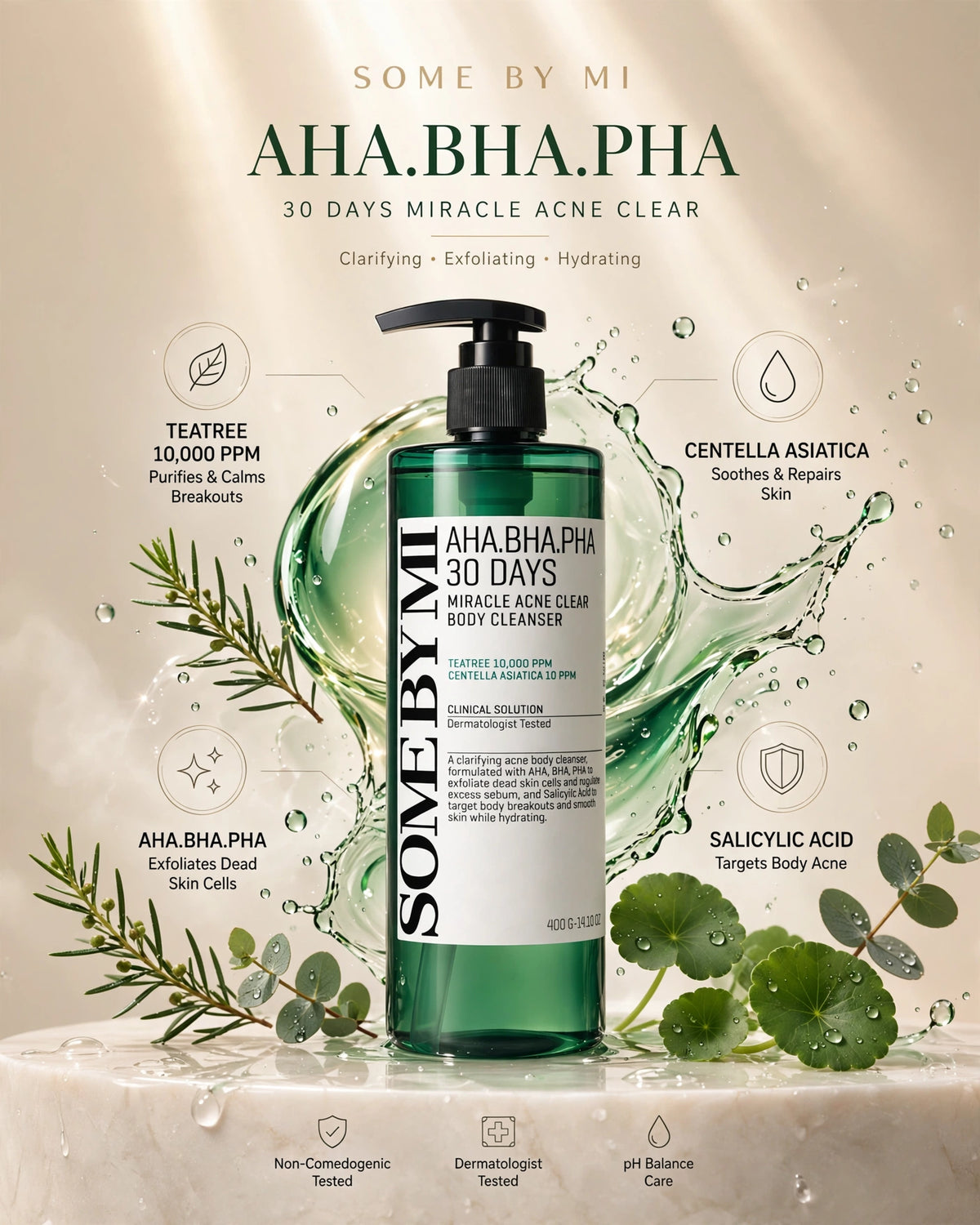 SOME BY MI AHA BHA PHA 30 Days Miracle Acne Clear Body Cleanser
