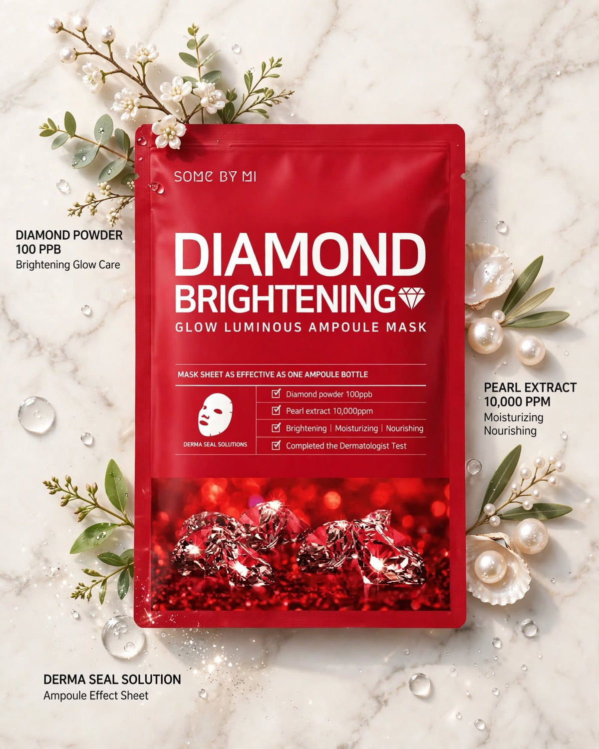 SOME BY MI Diamond Brightening Glow Luminous Ampoule Mask