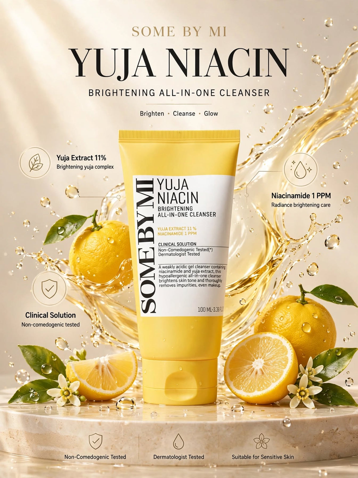 SOME BY MI Yuja Niacin Brightening All-In-One Cleanser