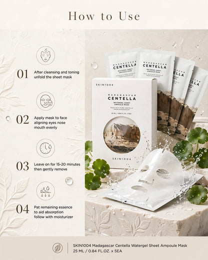 SKIN1004 Madagascar Centella Watergel Sheet Ampoule Mask