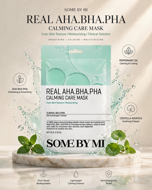 SOME BY MI Real AHA BHA PHA Calming Care Mask