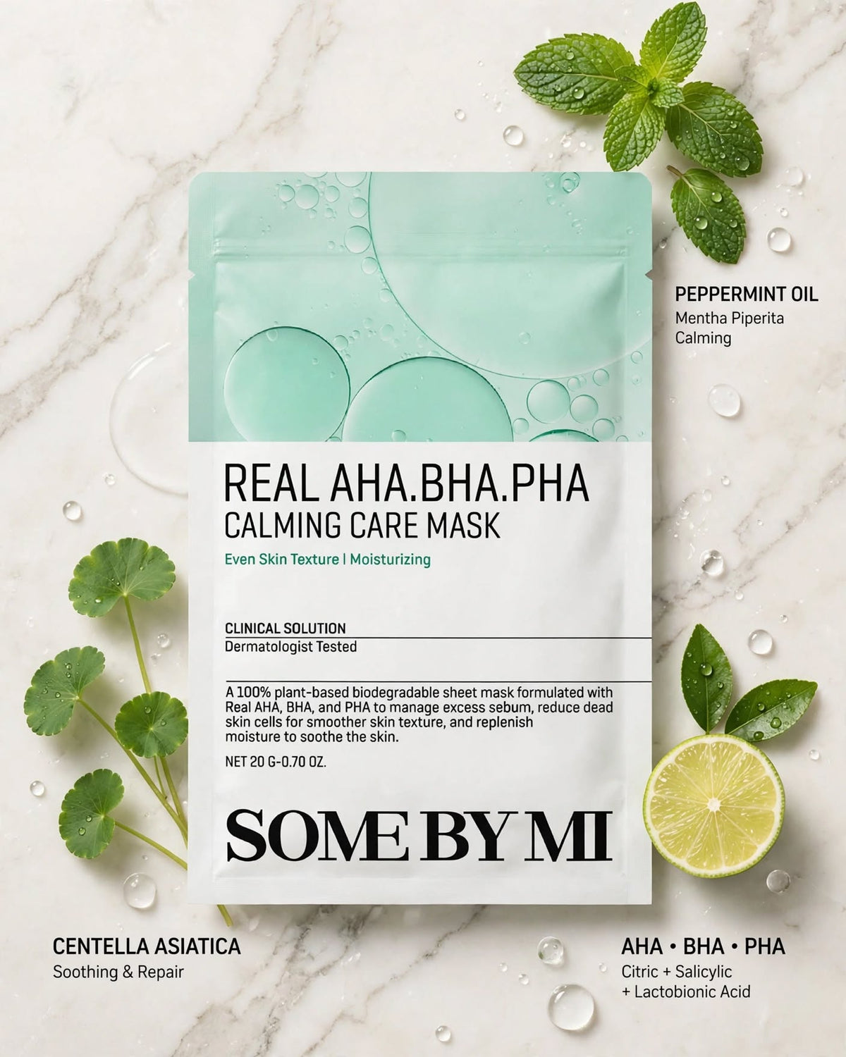 SOME BY MI Real AHA BHA PHA Calming Care Mask