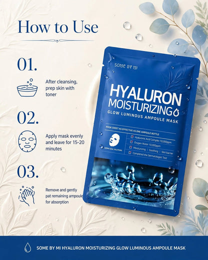 SOME BY MI Hyaluron Moisturizing Glow Luminous Ampoule Mask