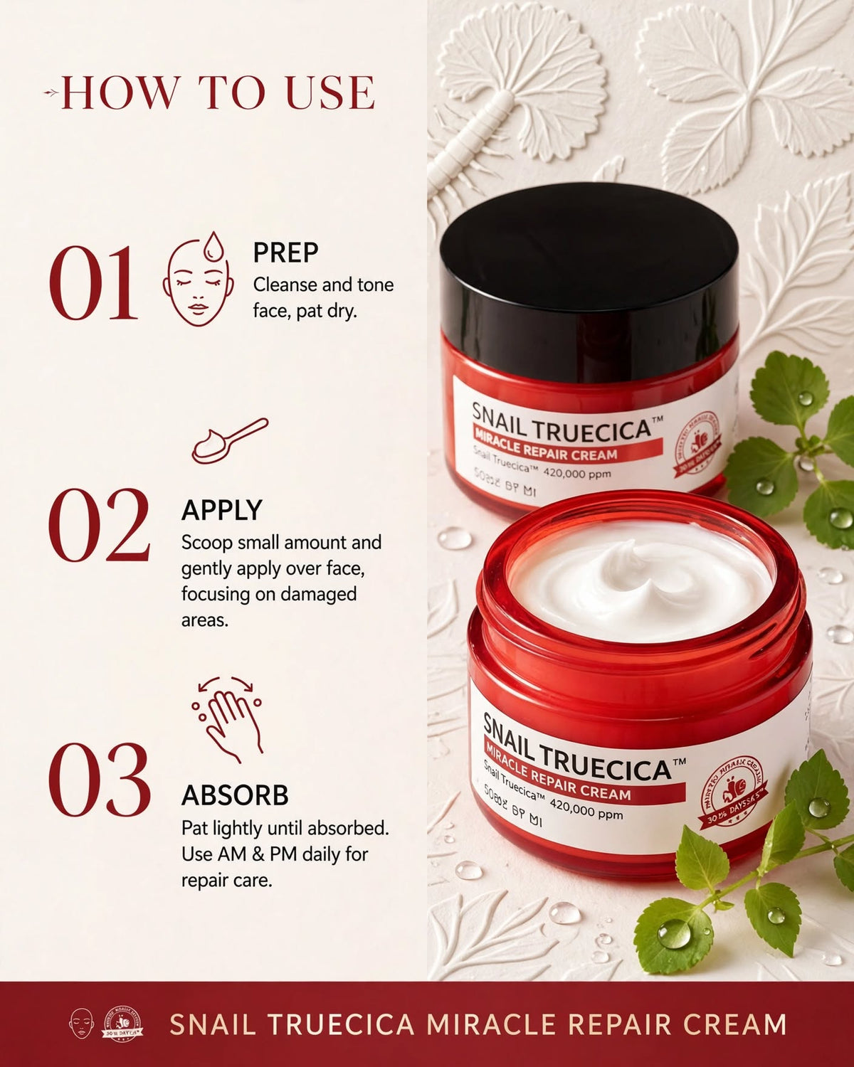SOME BY MI Snail Truecica Miracle Repair Cream