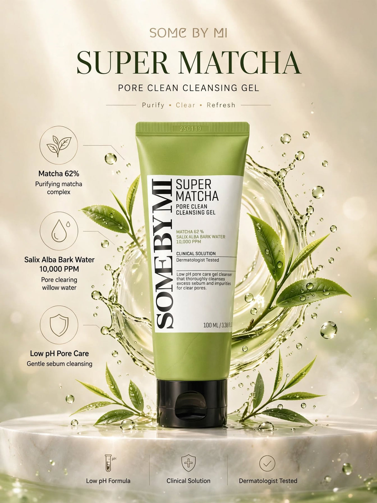 SOME BY MI Super Matcha Pore Clean Cleansing Gel
