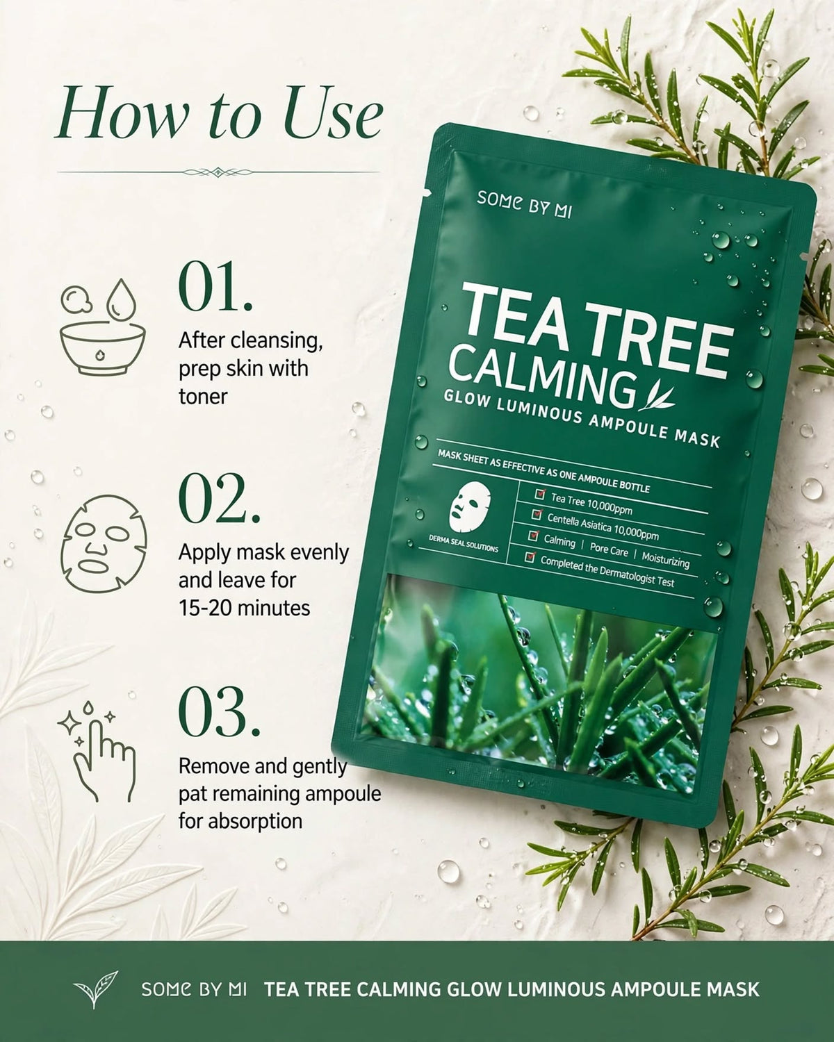 Some By Mi Tea Tree Calming Glow Luminous Ampoule Mask